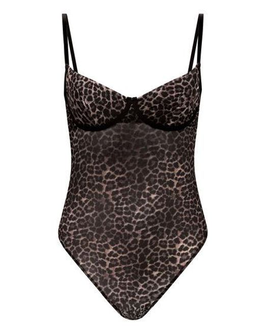 Hunkemöller Black Tara Leopard Body
