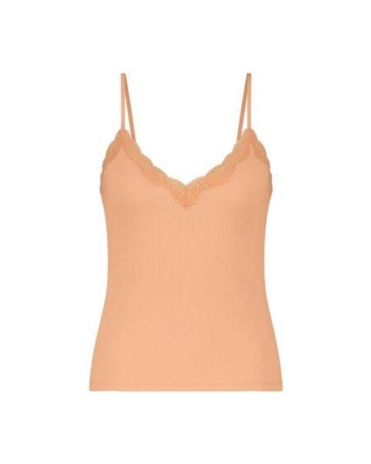 Hunkemöller Brown Cami Rib Lace Top