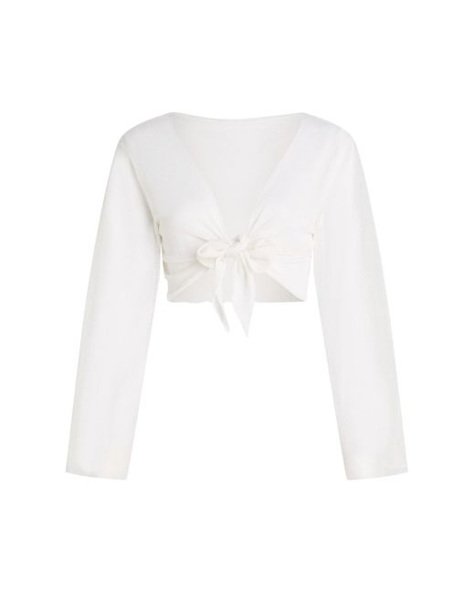 Top de playa de punto Hunkemöller de color White