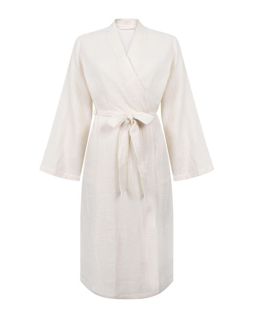 Robe longue en mousseline Hunkemöller en coloris White