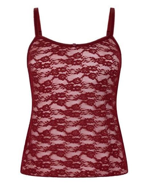 Hunkemöller Red Cami Allover Lace