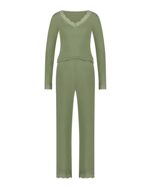 Conjunto de pijama Hunkemöller de color Green