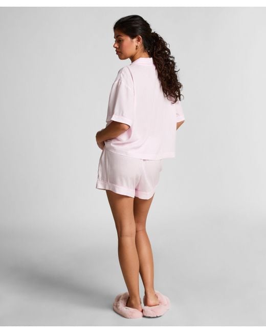 Chaqueta de pijama de manga corta Hunkemöller de color Pink