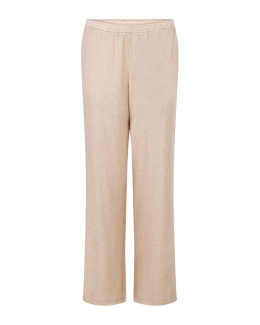 Hunkemöller Broek Brushed Jersey in het Natural