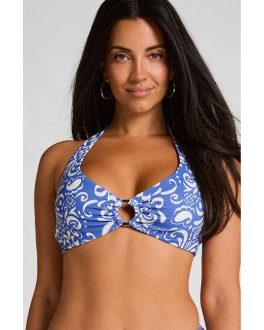 Hunkemöller Blue Cancun Halter Crop Top