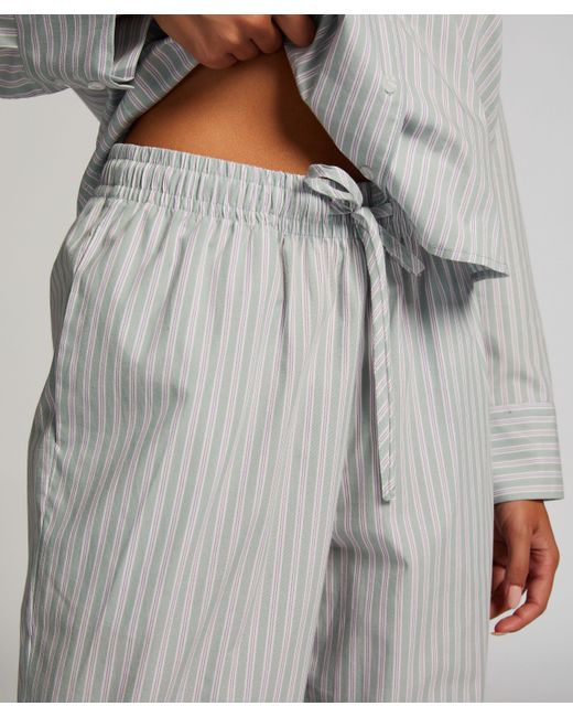Hunkemöller Gray Pyjamahose Stripy