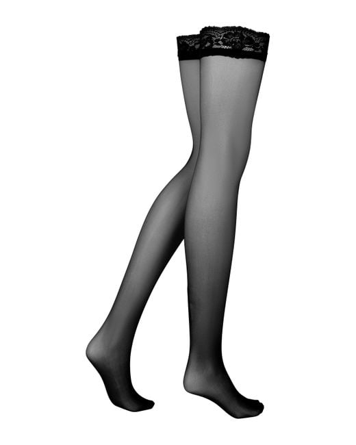 Hunkemöller 15 Denier Stay-up Kant Anti-ladder in het Natural