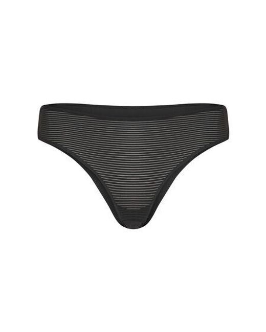Hunkemöller Black Invisible Brazilian Stripe Mesh