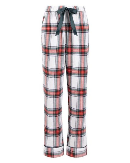 Hunkemöller White Flannel Pyjama Pants