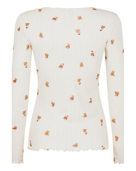 Hunkemöller Natural Pointelle Pyjama Top