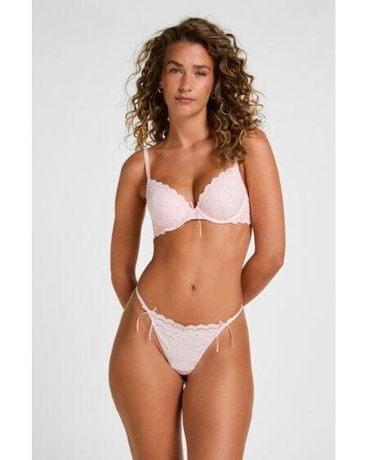 Hunkemöller Brown Highleg Thong Gaia
