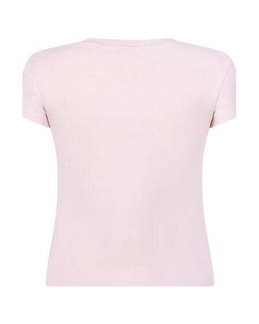Hunkemöller White Ribbed Crew Neck Short-Sleeved Pyjama Top