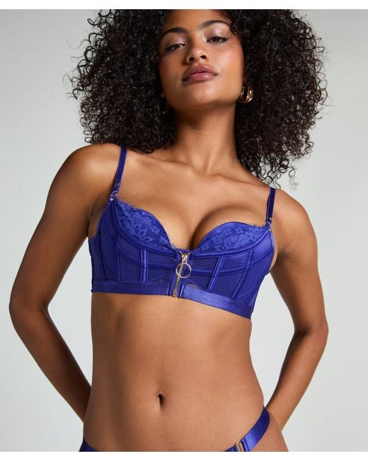 Hunkemöller Blue Sable Padded Underwired Push-up Bra