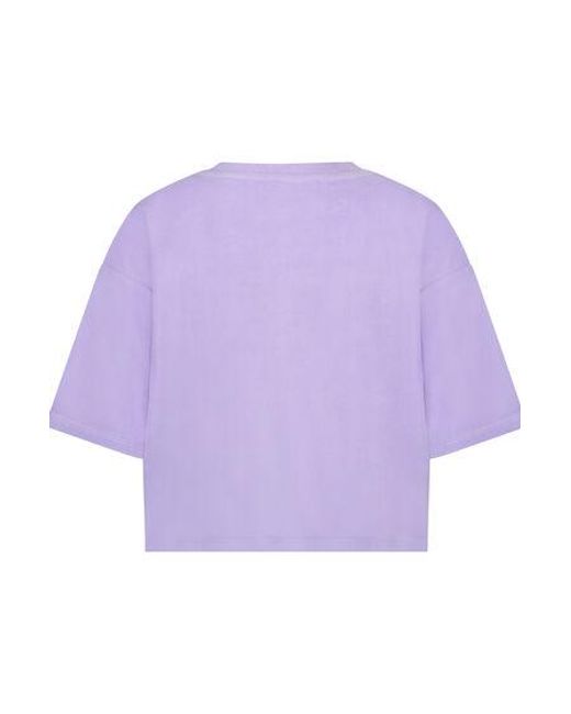 Hunkemöller Purple Short-Sleeve Velours Top