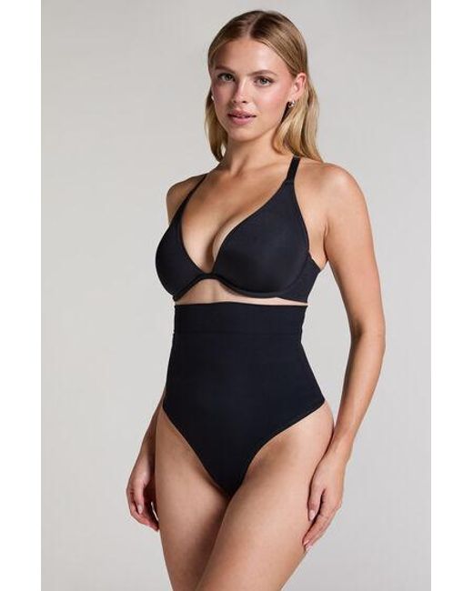 Hunkemöller Naadloze Corrigerend String Met Hoge Taille in het Blue