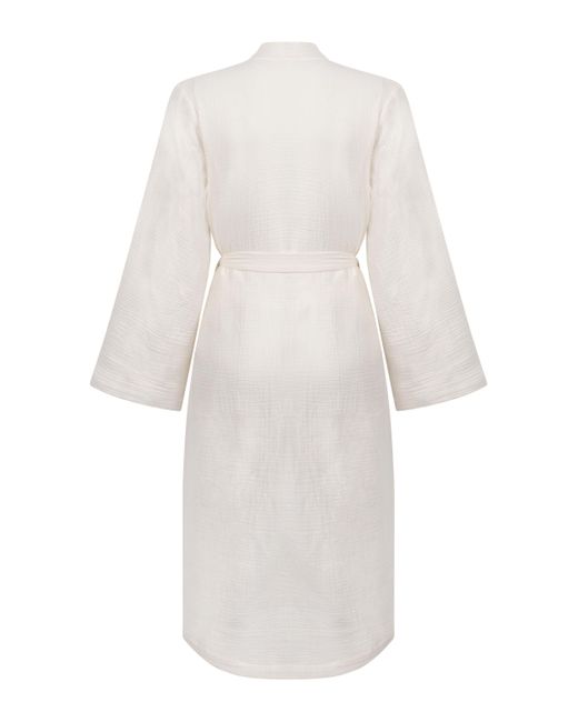 Robe longue en mousseline Hunkemöller en coloris White