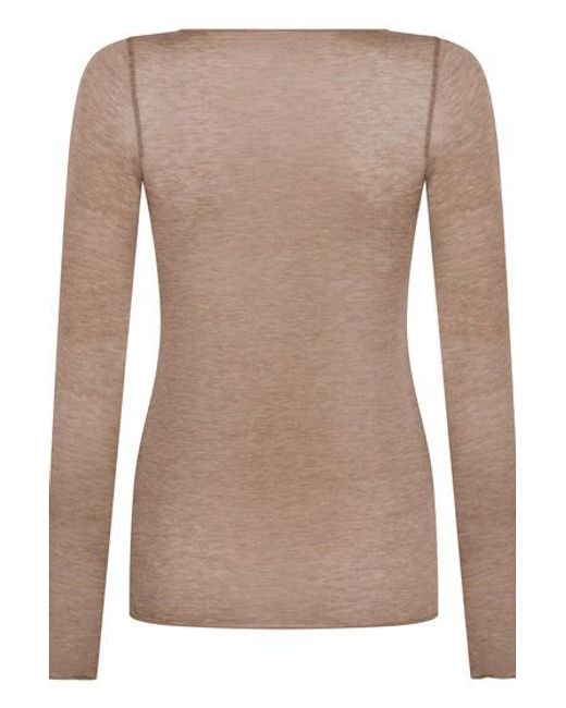 Hunkemöller Brown Super Soft Boatneck Shirt With Cashmere