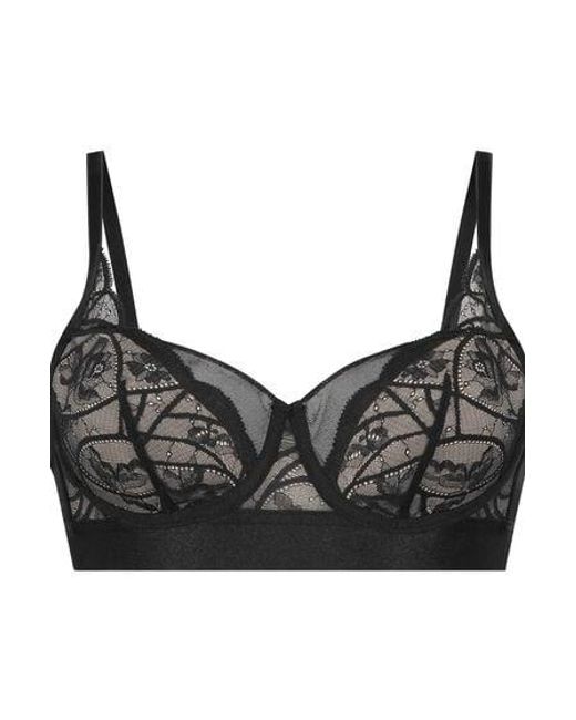 Hunkemöller Black Luna Padded Underwired Longline Bra