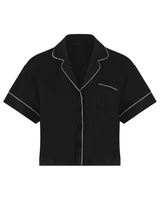 Hunkemöller Black Kurzärmelige Jersey-Jacke Essential