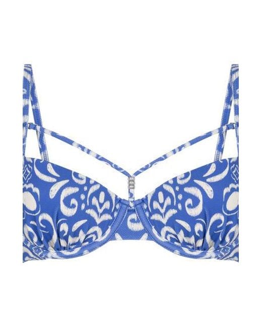 Hunkemöller Blue Cancun Padded Bikinitop