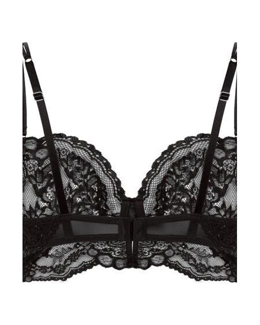 Hunkemöller Black Sabrina Non-Padded Underwired Longline Bra