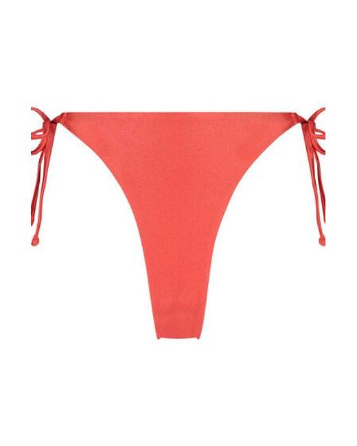 Hunkemöller Red Luxe Cheeky Tanga Bikini Bottoms