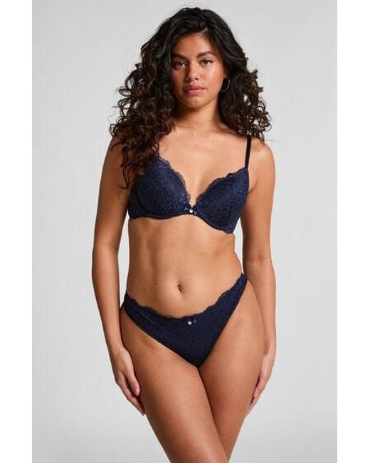 Hunkemöller Blue Marine Padded Underwired Push-Up Bra