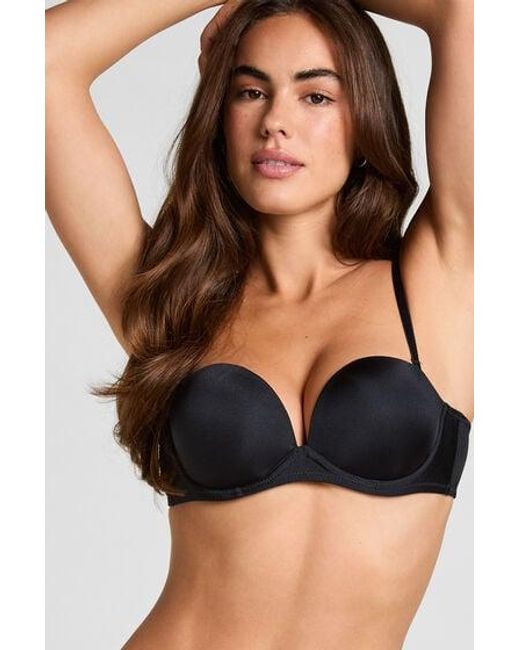 Hunkemöller Black Padded Underwired Strapless Maximizer Bra
