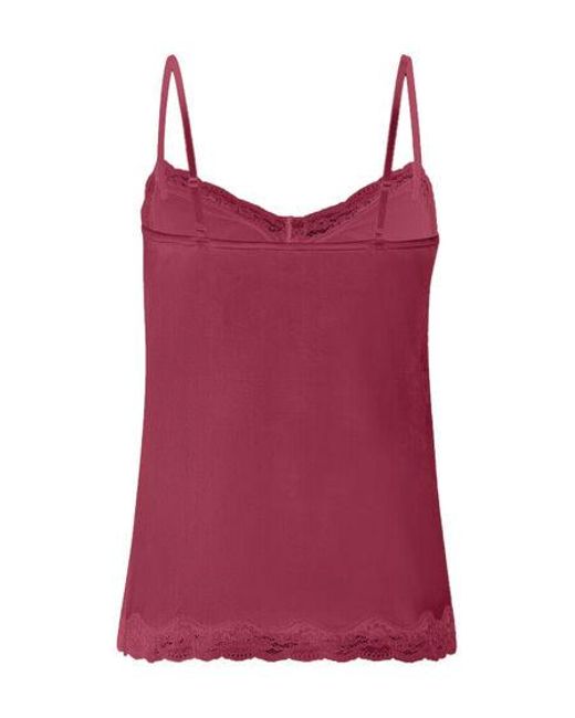Hunkemöller Red Velours Lace Cami Top