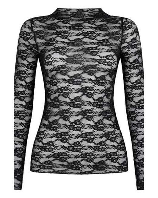 Hunkemöller Black Top Allover Lace