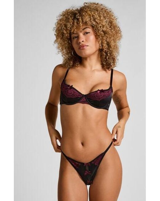 Hunkemöller Black Ambra Highleg Thong