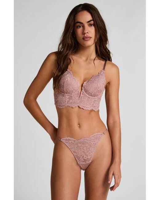 Hunkemöller Brown Essie Highleg Thong