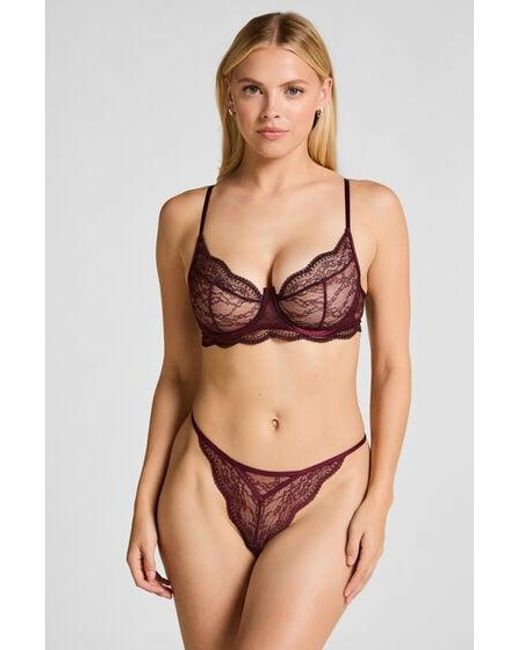 Hunkemöller String Isabelle in het Purple