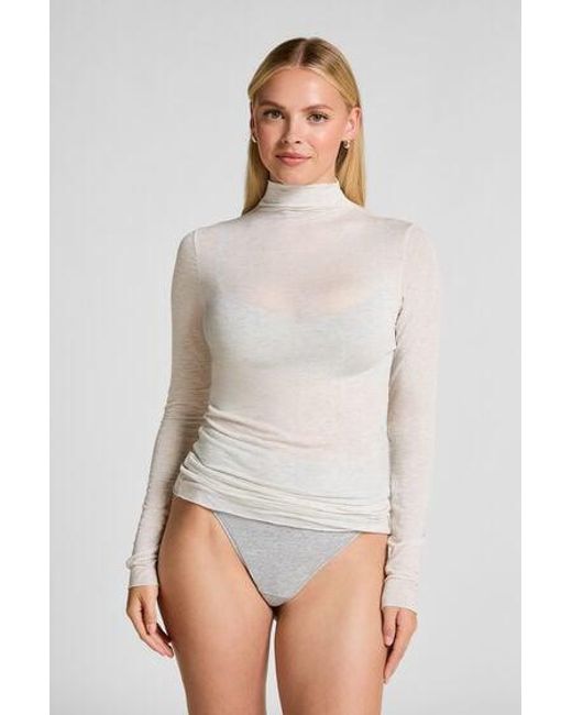 Hunkemöller Gray Super Soft Turtleneck Shirt With Cashmere