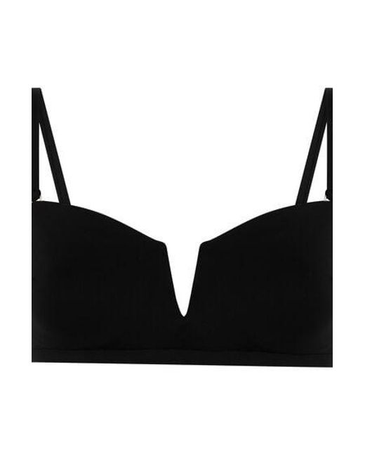 Hunkemöller Black Neoprene Bandeau Bikini Top