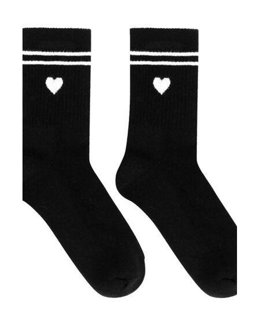 Hunkemöller Black Cotton Crew Socks