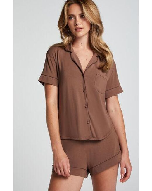 Hunkemöller Brown Essential Jersey Short