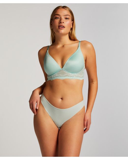 Hunkemöller Blue Lace Back Invisible Thong