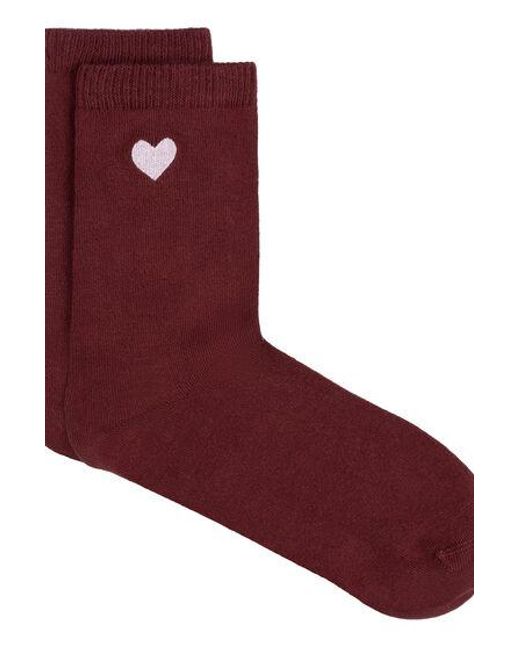Hunkemöller Red Modal Crew Socks