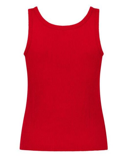 Hunkemöller Red Singlet Brushed Jersey Rib