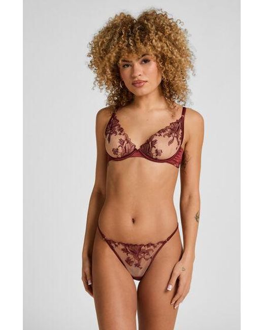Hunkemöller Brown Anouk Highleg Thong
