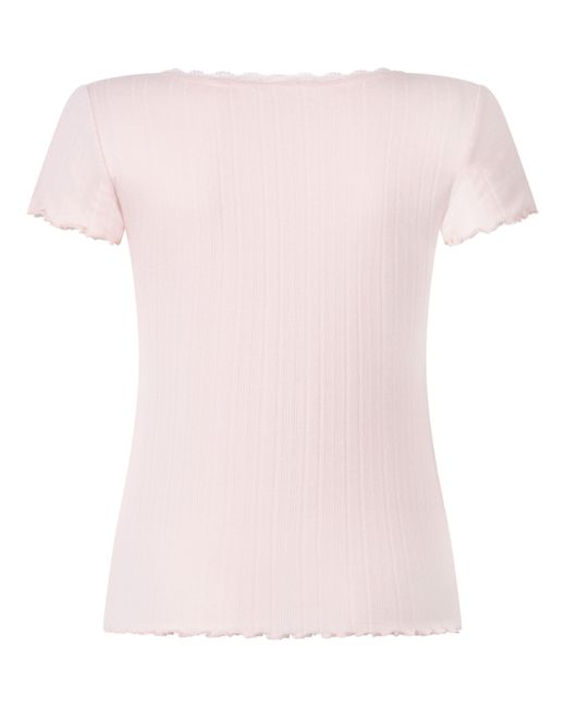 Hunkemöller Pointelle Top Met Kant in het Natural