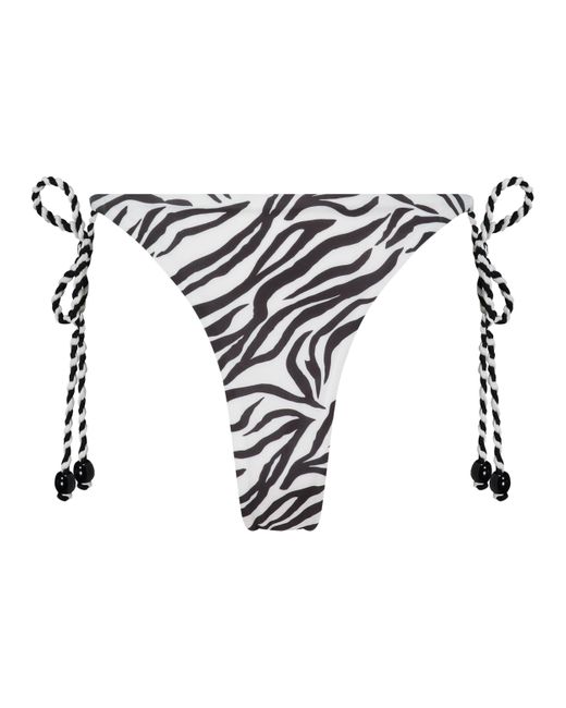 Hunkemöller Cheeky Tanga Bikinibroekje Doha Zebra in het Brown