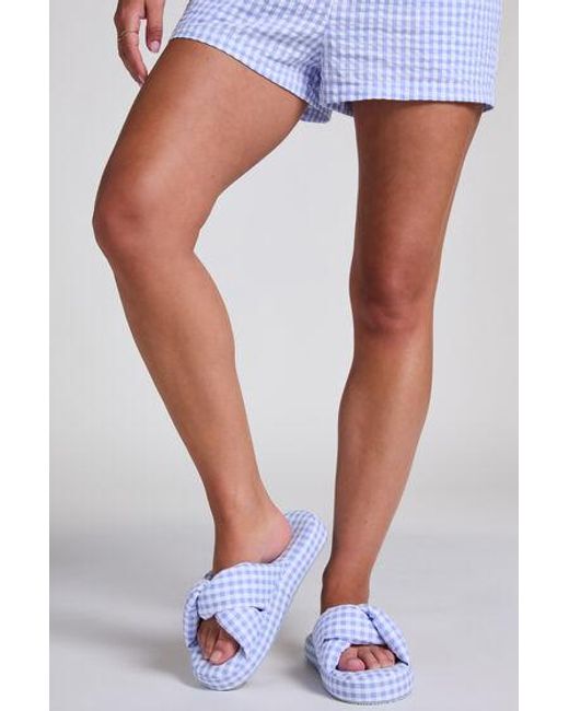 Hunkemöller White Vichy Braided Slippers