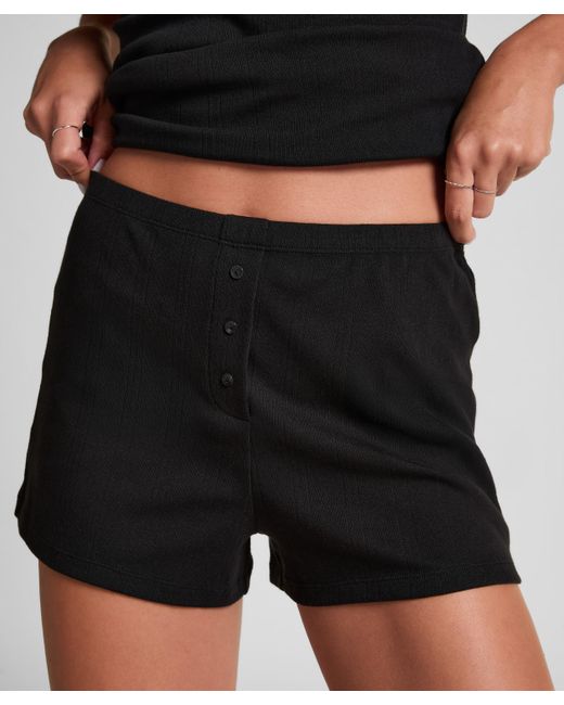 Short en pointelle Hunkemöller de color Black