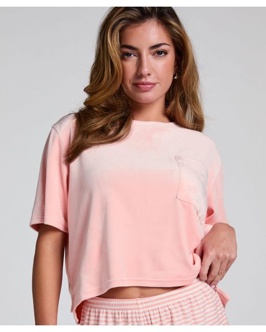Hunkemöller Pink Top Velours Pocket