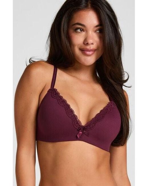Hunkemöller Purple Lola Padded Non-Wired Bra