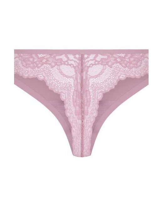 Hunkemöller Pink Lace Back Invisible Thong