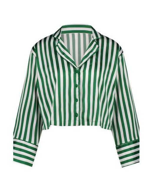 Hunkemöller Green Satin Long-Sleeved Jacket