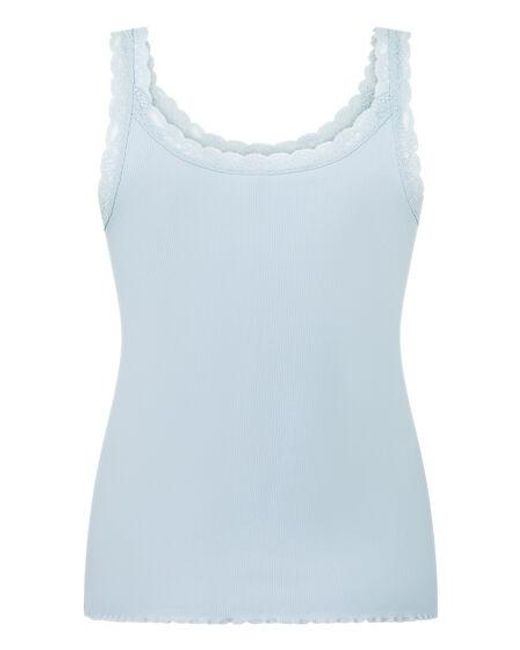 Hunkemöller Blue Singlet Rib Jersey Lace